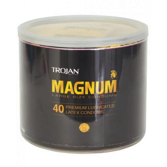 Trojan Magnum Large Size Latex Condoms (Bowl of 40)