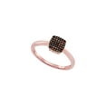 thumbnail image 1 of 10kt Rose Gold Womens Round Red Color Enhanced Diamond Square Cluster Ring 1/8 Cttw, 1 of 1