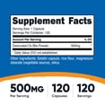 thumbnail image 5 of Nutricost Ox Bile Capsules 500mg Per Serving, 120 Capsules - Non-GMO & Gluten Free Supplement, 5 of 5
