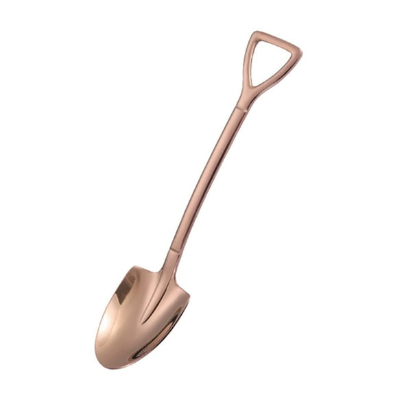 Stainless Steel Shovel Shape Spoon, Gleaming Tea Coffee Sugar Cake Spoon, Dessert Ice Cream Spoon, Fruit Spoon Stirring Spoon Metal Yogurt Spoons