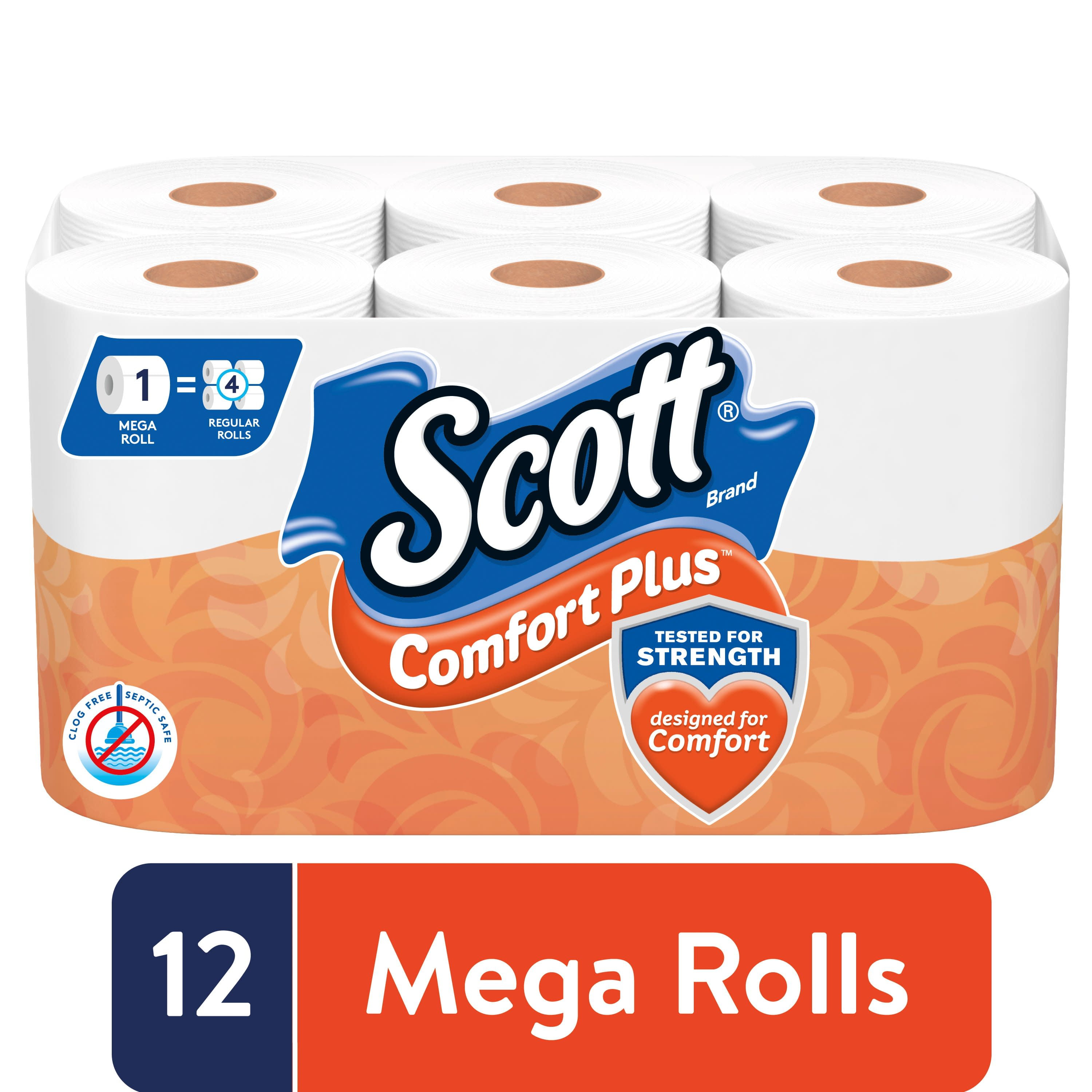 Scott Comfort Plus 116 Sheets Per Roll. 4 Reg Sized Rolls 