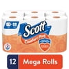Scott ComfortPlus Toilet Paper, 12 Mega Rolls
