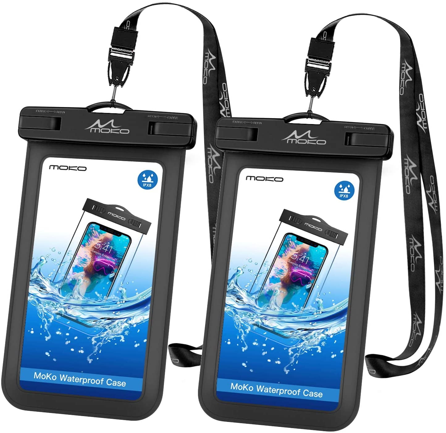waterproof phone pouch with lanyard