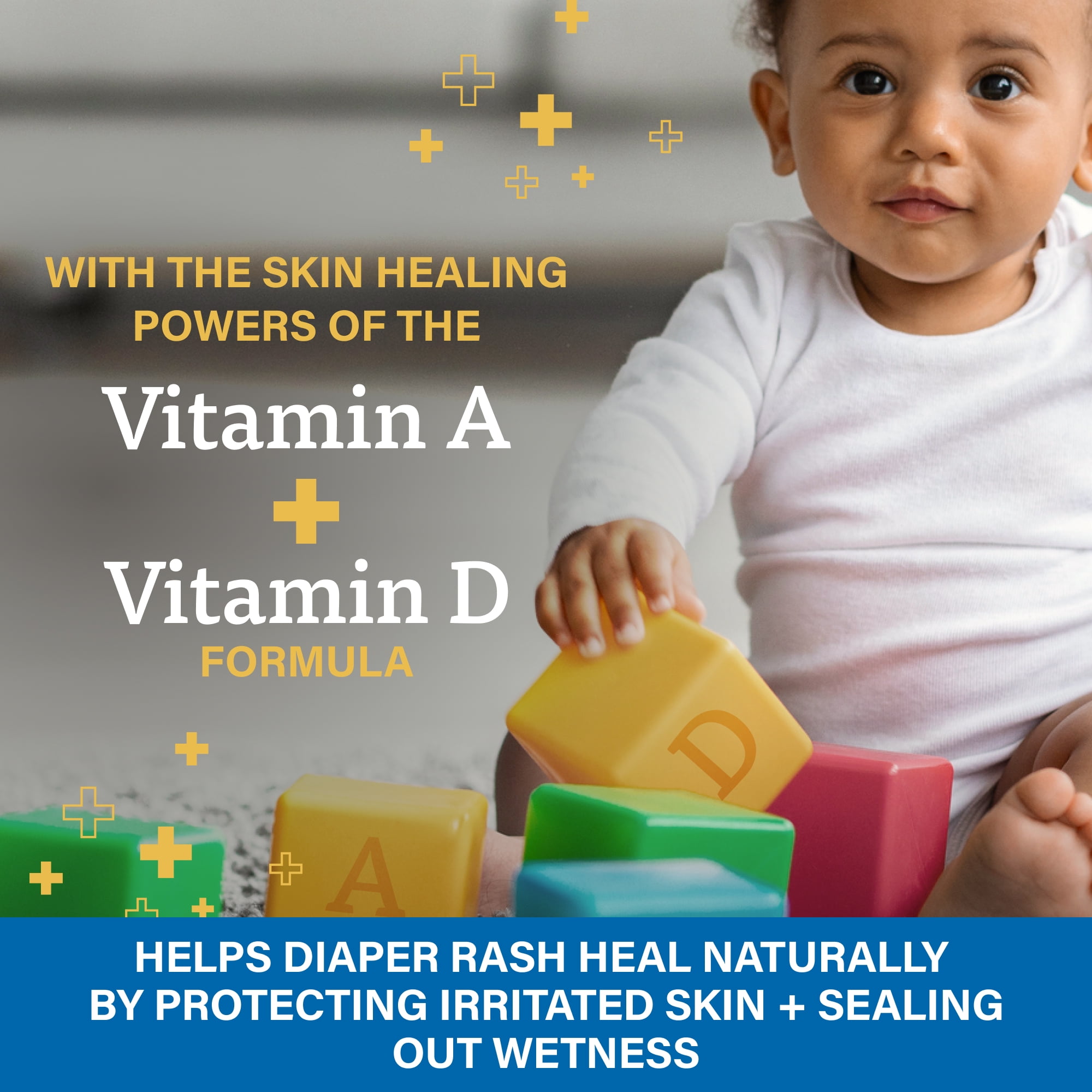 A+D Medicated Diaper Rash Cream with Zinc Oxide, Prevents