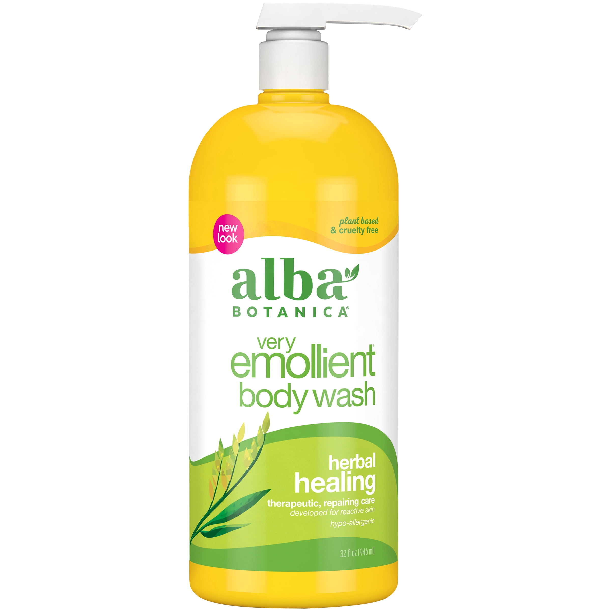 Alba Botanica Very Emollient Body Wash, Herbal Healing, 32 fl. oz