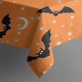 thumbnail image 4 of Halloween Bats with Moons and Stars Rectangle Tablecloth 60"x102",Waterproof Polyester Rectangle Table Cloth, Wipeable Spillproof Polyester Tablecloth for Dining, Camping, Indoor and Outdoor, 4 of 6