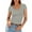 Light Gray, variant on MIXUE Womens Summer Tops Summer Solid Color Square Collar Short Sleeve Slim Casual Tunic Tshirts Outwear,Black,M