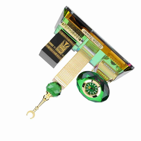 Muslim Crafts Model, Muslim Kaaba Clock Tower Model Gift for Friends Office Desk, Islamic Architecture Home Decor Souvenirs