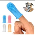 thumbnail image 1 of Juego de cepillos de dientes para perros de 8 piezas, 4 colores, cepillo de dientes para mascotas, cepillo de dientes de silicona de 360° para perros y gatos, cepillo de dedo para la limpieza de la le, 1 of 5