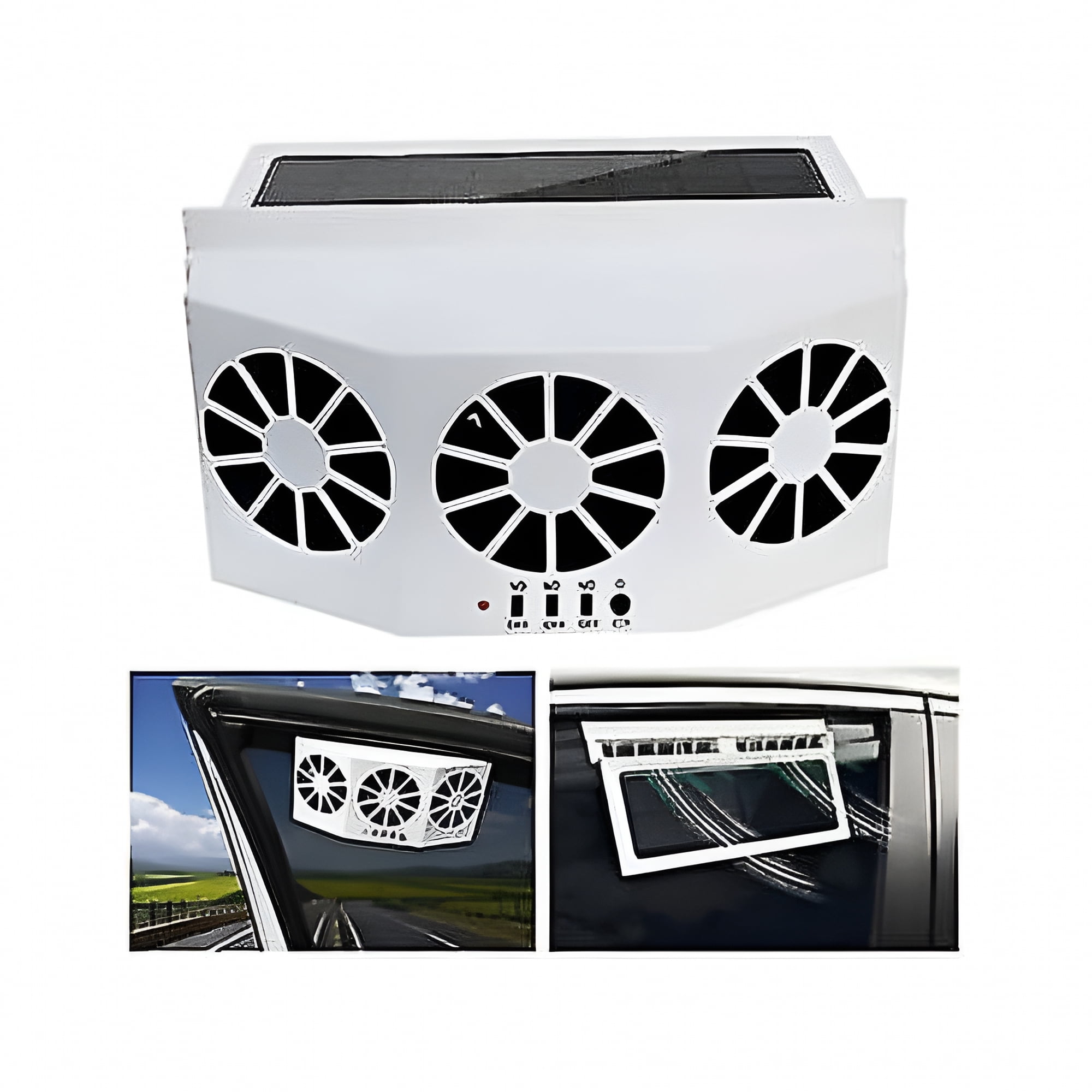 HIBIBUD Portable Car Silent Air Conditioner Solar Fan Car Truck Vehicle Refrigeration Energy Saving