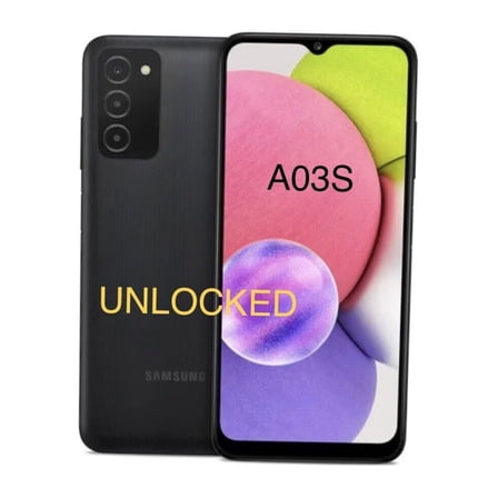 SAMSUNG Galaxy A03s Cell Phone, Unlocked Android Smartphone, 32GB, 3 Camera Lenses, Long Battery Life