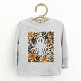 thumbnail image 4 of Ghost Floral Orange - Toddler Long Sleeve Graphic Tee and Youth Long Sleeve Graphic T-Shirt, 4 of 8
