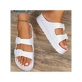 thumbnail image 6 of Womens Adjustable DoubleBuckle Sandals Fashion Waterproof Beach Slide Comfortable EVA Flat Shoes, 6 of 7