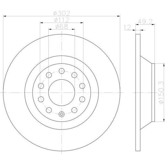 Hella 355111182 Hella Pagid - High Carbon and Fully Coated Fits select: 2006-2008 AUDI A6 4.2 QUATTRO, 2005 AUDI A6 3.2 QUATTRO