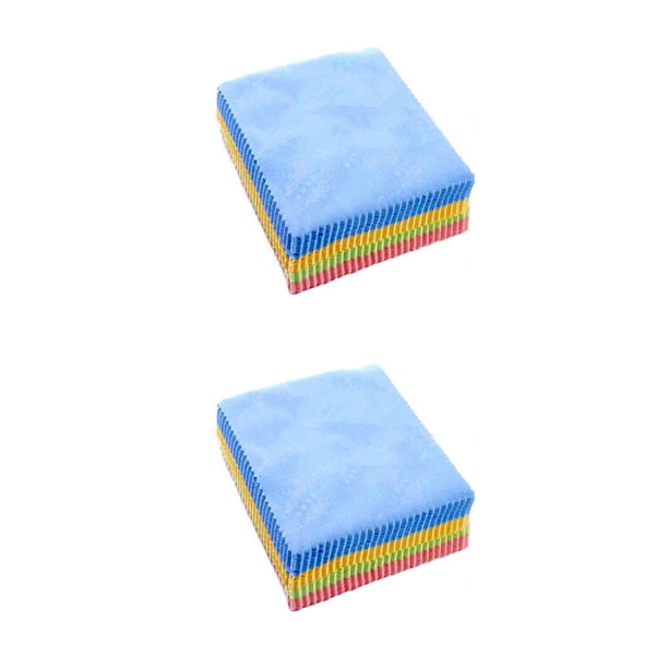 Methold Paño de limpieza de microfibra para anteojos, lentes de cámara, pantalla de teléfono, 100 Uds. color mezclado 13*13cm 2piezas