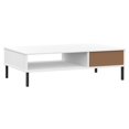 thumbnail image 5 of vidaXL Coffee Table with Metal Legs White Solid Wood Pine OSLO, 5 of 5