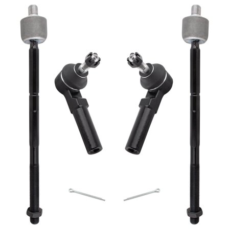 BOXI 4pcs Front Inner Outer Tie Rods Fit for Chrysler Neon 2000-2002/PT Cruiser 2001-2010 / for Dodge Neon 2000-2005/Sx 2.0 2003-2005 / for Plymouth Neon 2000-2001 | EV404 ES3173