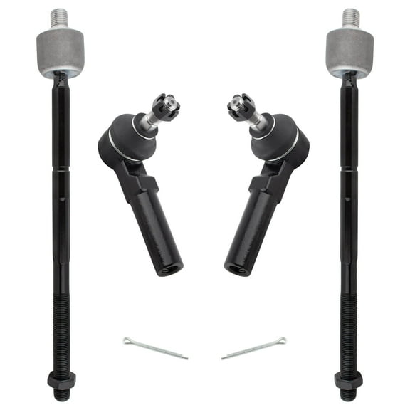 BOXI 4pcs Front Inner Outer Tie Rods Fit for Chrysler Neon 2000-2002/PT Cruiser 2001-2010 / for Dodge Neon 2000-2005/Sx 2.0 2003-2005 / for Plymouth Neon 2000-2001 | EV404 ES3173