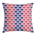 thumbnail image 1 of Fish Decor Throw Pillow Cushion Cover, Nautical Theme Design Illustration of Fish on White Background Print, Decorative Square Accent Pillow Case, 24 X 24 Inches, Red and Navy Blue, by Ambesonne, 1 of 2