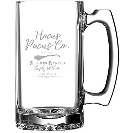 

Witches Wanted Happy Halloween Etched 25oz Beer Mug
