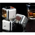 thumbnail image 3 of Stainless Steel Reusable Ice Cubes Whiskey Rocks - 1.0" Cooling Cube Set of 6, 3 of 7