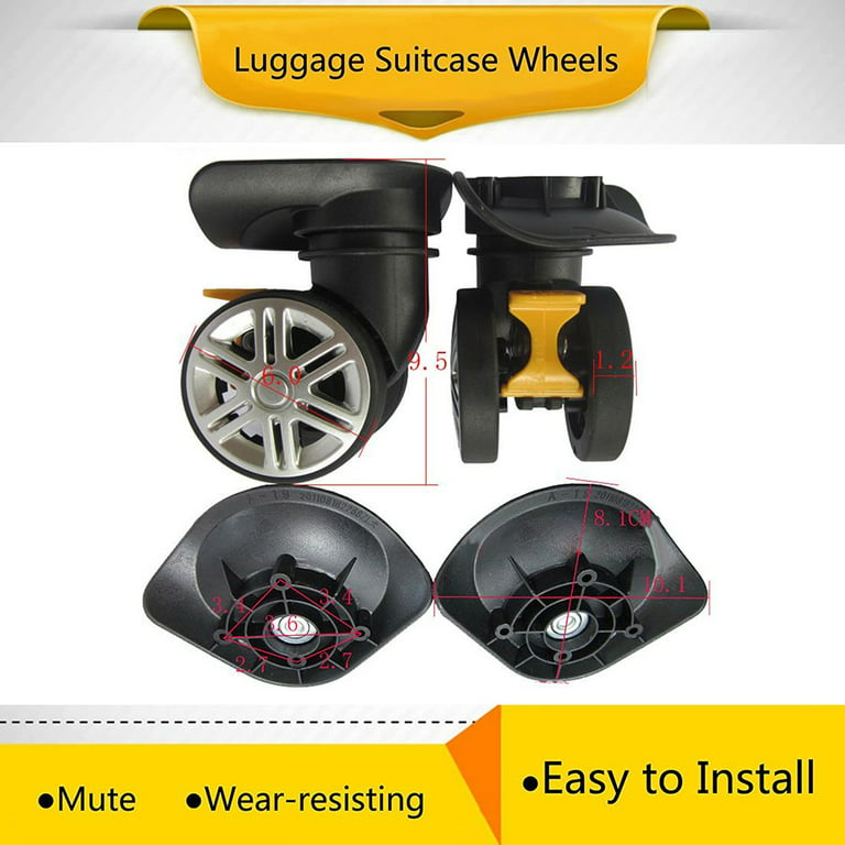 Ana 2 Pair Luggage Replacement Wheels Suitcase Wheel Repair Replace 