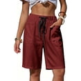 thumbnail image 2 of yillto Womens Shorts Lightweight Long Shorts for Women Casual 5 Inch Summer Loose Shorts with Pockets, 2 of 7