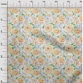 thumbnail image 2 of oneOone Cotton Cambric Yellow Fabric Leaves & Flowers Floral Craft Projects Decor Fabric Printed By The Yard 56 Inch Wide, 2 of 4