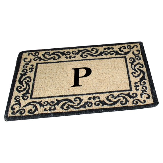 First Impression Filigree Monogrammed Outdoor Door Mat