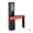 Black+Red, variant on White Over-The-Toilet Bathroom Cabinet with 2 Doors, Adjustable Shelf, Drawer & Open Compartment - Wall-Mounted Storage Organizer for Bathroom, Laundry Room & Kitchen