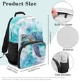 thumbnail image 7 of Jeiento Sea Turtle Print Kids Backpack and Lunch Box Set 4-Piece 17 Inch School Backpack, Lunch Bag, Pencil Case, Bookmark, for Elementary Boys and Girls Back to School, 7 of 7