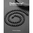 thumbnail image 7 of ChainsHouse Mens Necklaces Cuban Link Chain Black Necklace for Men Stainless Steel 9mm Chunky Chains Hiphop Men Jewelry Gift, 20 inches, 7 of 7
