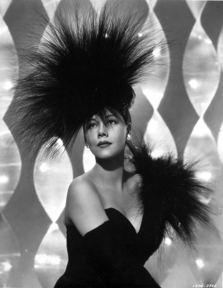 Maria Montez Posed in Black Strapless 