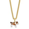 thumbnail image 4 of Luxury Giftware by Jere Pewter Bejeweled Crystals Gold-tone Enameled MAC English Bulldog Trinket Box with Matching 18 Inch Necklace QBJ4072, 4 of 8