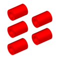 thumbnail image 4 of 5 de la cubierta de la manga del silicón del protector del marco del protector de los cables de la bicicleta que n en la cubierta oscura Rojo 1 Soledad Protector del cuadro del cable de la bicicleta, 4 of 7