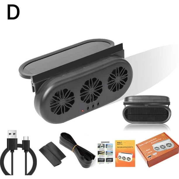 Ventilador eléctrico para coche con energía solar Q3D4