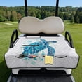 thumbnail image 3 of COEQINE 2-in-1 Golf Cart Seat Cover & Carry Bundle, Folds Like a Bag with Handle, Universal Fit for Two-Seaters, 4 Storage Pockets, Machine Washable Polyester, Blue Sea Turtle Splash, 3 of 8