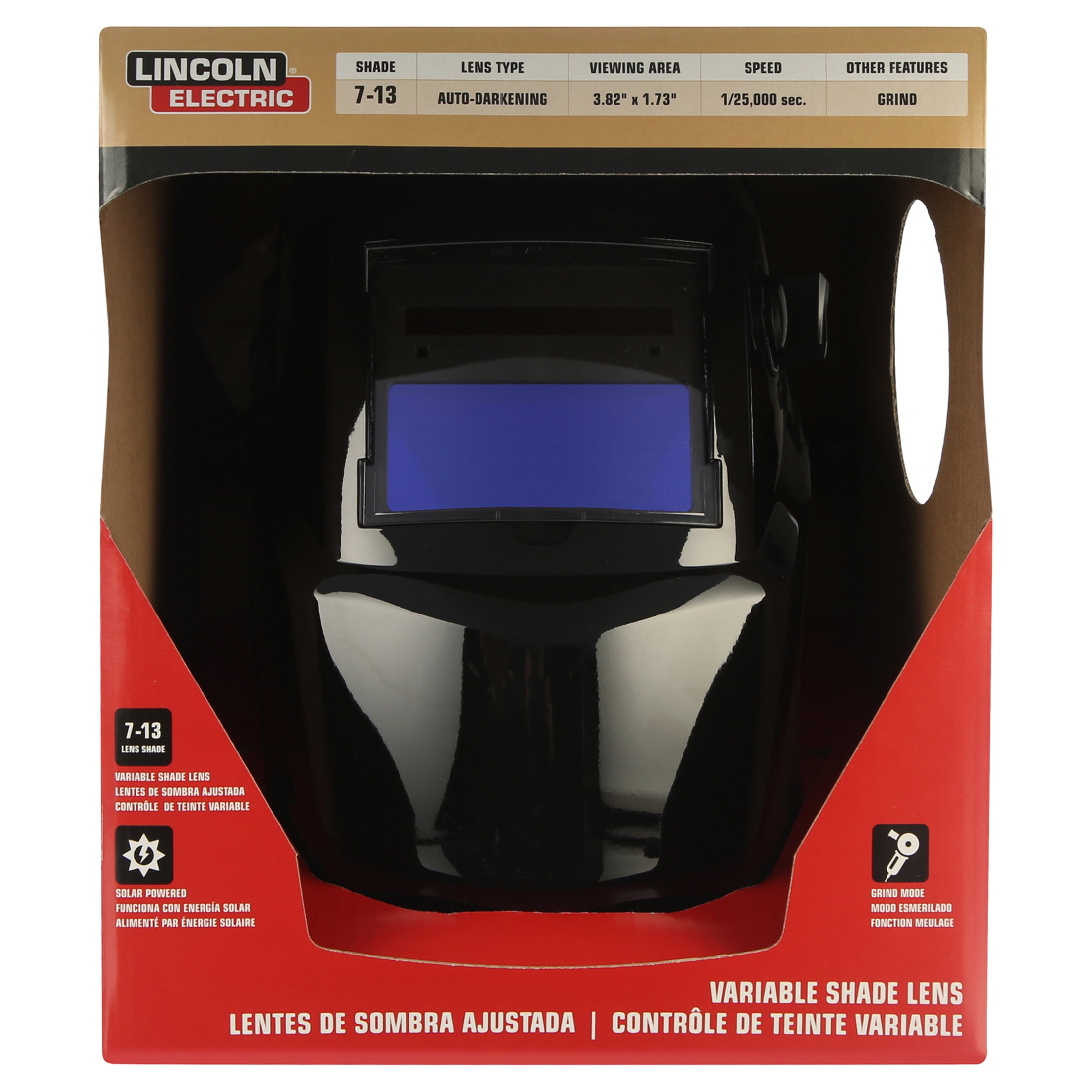 Lincoln Electric Black Glossy Var Sh 7-13 Helmet