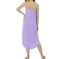thumbnail image 3 of Vestido de pijama de lounge para mujeres INSPIRE CHIC, ropa de dormir, camisón de tirantes, noche de noche, L color púrpura claro, 3 of 5