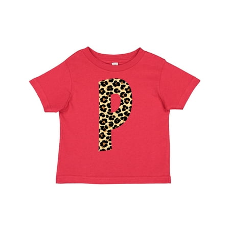 

Inktastic Leopard Print Letter P Boys or Girls Toddler T-Shirt