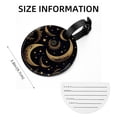 thumbnail image 5 of New Moon Symbol 2pcs PU Leather Round Bag Tags Suitcase Handbag Tags with Privacy Cover and Name ID Tag for Travel Luggage, Handbags, Backpacks, School Bags, 5 of 6