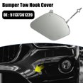 thumbnail image 2 of Cubierta del gancho de remolque del parachoques delantero del coche 51137361220 para BMW F48 20i 20ix 25i 28iX 35iX SAV 2016-2018 Cubierta de la tapa del ojo del gancho de remolque Tapa del remolque Cachemira Gris plateado Unique Bargains ganchos de remolque, 2 of 6