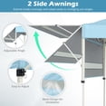 thumbnail image 6 of Costway 10x17 FT Pop Up Canopy Tent with Dual Adjustable Awnings, Silver-Coated Fabric Blue, 6 of 11