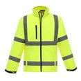thumbnail image 1 of High Visibility Reflective Safety Jacket Workwear Waterproof Bomber Quilted Lining Jacket Lightweight for Women (Yellow,L), 1 of 4