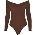thumbnail image 2 of Pyhlmscde Women's Off The Shoulder Long Sleeve Bodysuit, Jumpsuits for Women, Two Piece Sets for Women Summer, Bodysuits for Women, 2 of 6