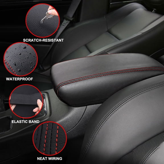 Center Console Lid Leather Armrest Cover Pad For Jeep Grand Cherokee 2021-2023