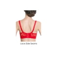 thumbnail image 2 of INSPIRE CHIC Women Full Cup Bras Breathable Comfort Floral Lace Full Coverage Non Padded Underwired Bra 42/95 Fit 40B/C Red, 2 of 6