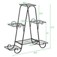 thumbnail image 6 of Zimtown 6-Layer Wrought Iron Triangle Potted Plant Stand for Outdoor Indoor Use Black, 6 of 7