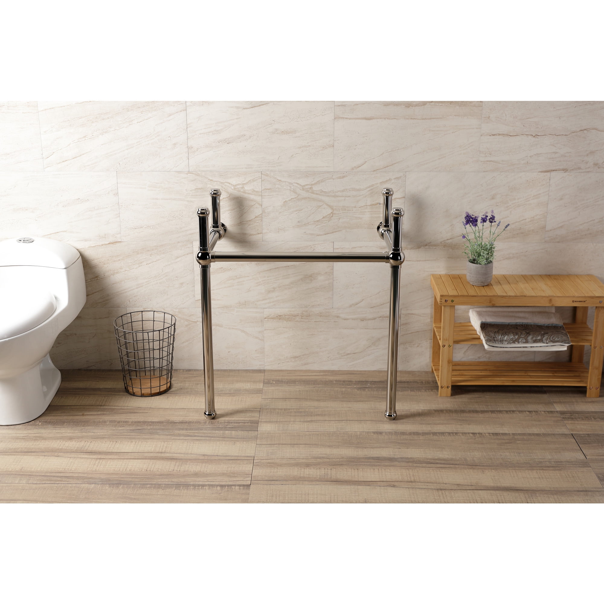 Kingston VBH281833PN Brass Wall Mount Console Sink Legs, Polished Nickel