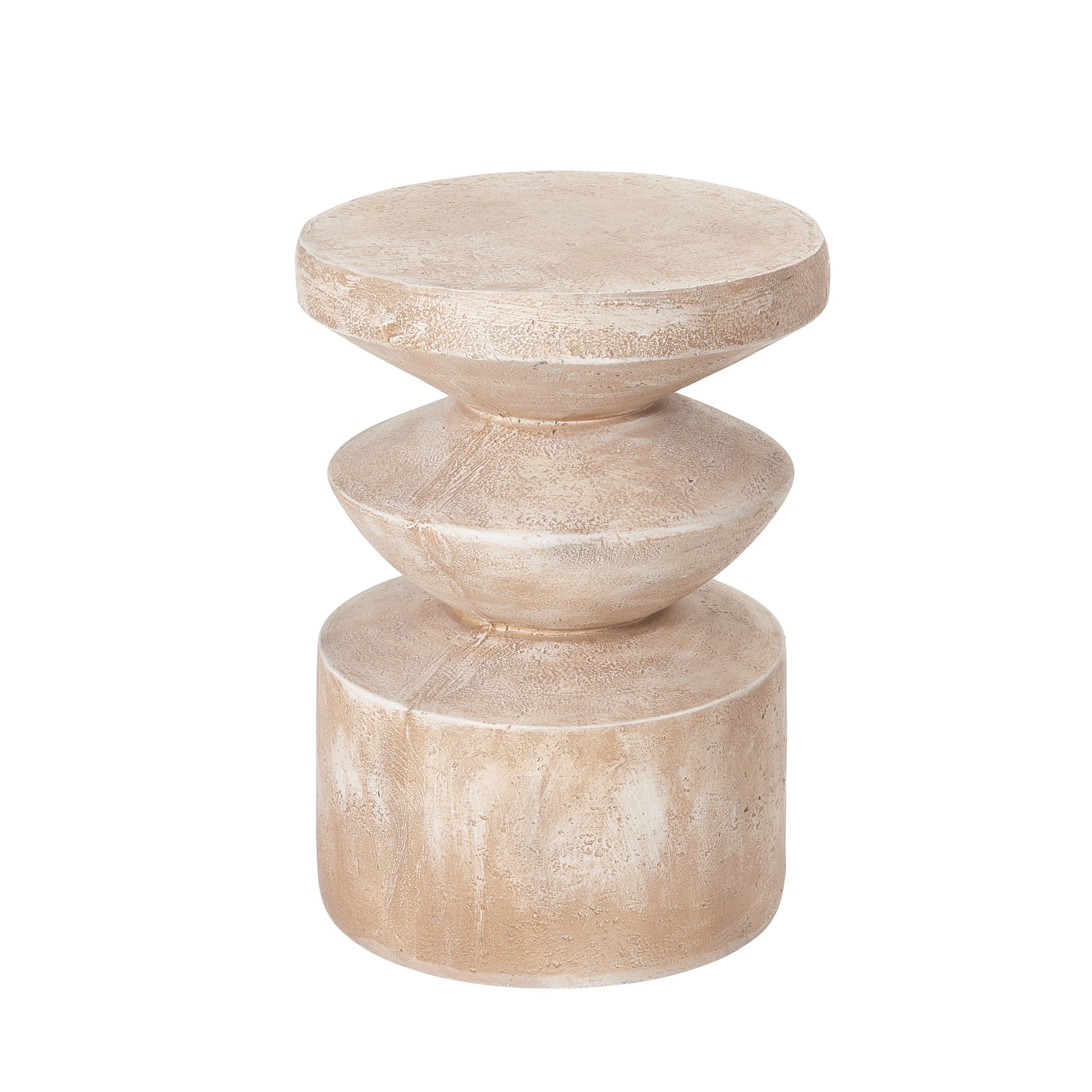 Christopher Knight Home 15.16" Handmade Side Table with Tiered Design, Antique Brown